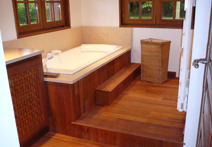 salle de bain en bois